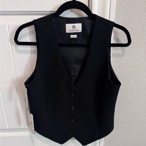 Babaton Classic Black Buttoned Vest